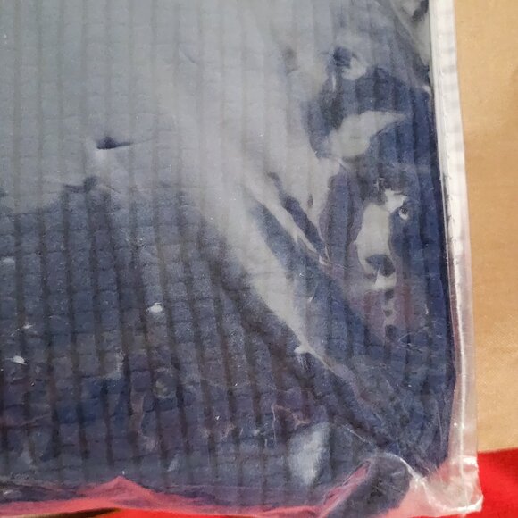 Easy Going Navy Blue Elastic Bottom Soft Stretch Ottoman Slipcover 64"x26"x16" - Picture 10 of 16